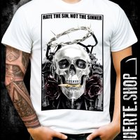 Тениска с щампа HATE THE SIN, снимка 1 - Тениски - 42670874