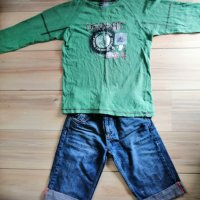 Детски лот дънкови панталони с блуза, снимка 1 - Детски комплекти - 44242668