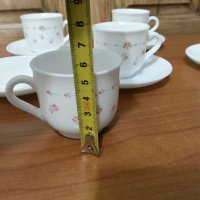 Френски аркопал чашки за кафе, снимка 3 - Антикварни и старинни предмети - 36006569