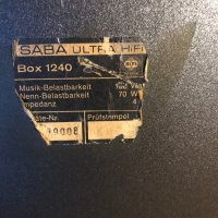 SABA ultra H FI 1240, снимка 8 - Тонколони - 44354600