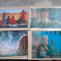Съветски картички репродукции на картини, снимка 4 - Антикварни и старинни предмети - 40530392
