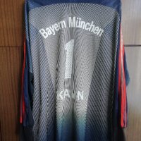 Bayern Munich Oliver Kahn Adidas оригинална вратарска футболна тениска фланелка Оливър Кан Байерн, снимка 1 - Тениски - 41736509