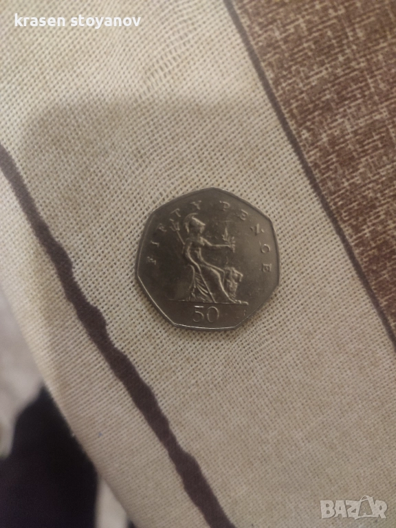 Монета от 1997година Fifty Pence, снимка 1