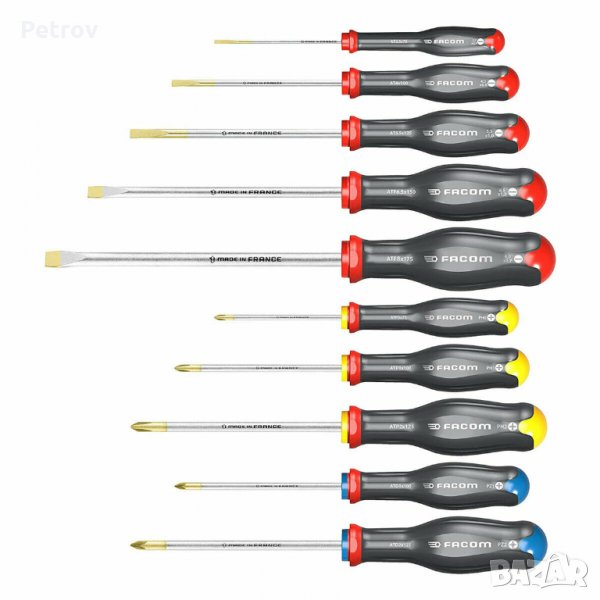 FACOM Made in France - 10 броя PROFI SET Отверки !! НАЙ-НОВИЯ, ПОСЛЕДЕН МОДЕЛ !!ORIGINAL FACOM!!НОВИ, снимка 1