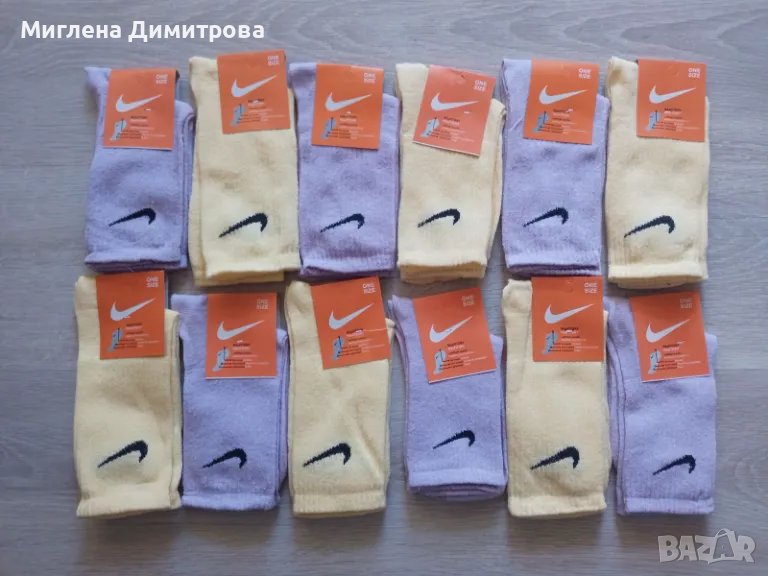 ПРОМО: Лот от 12бр. ПАМУЧНИ чорапи Найк - универсален размер 36-42 , снимка 1