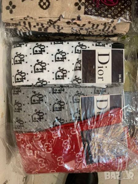 дълги чорапи 12 чифта gucci christian dior louis vuitton, снимка 1