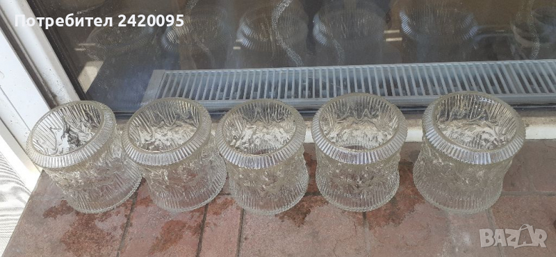 Стъклени чашки за полюлей-20лв, снимка 1