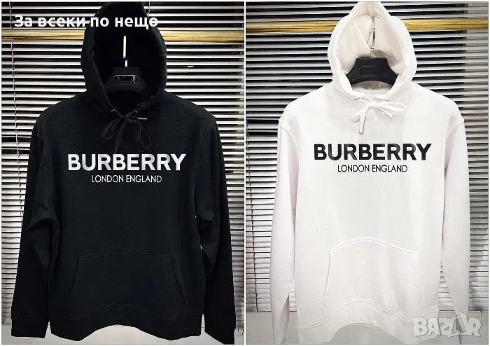 Унисекс суитчър✅Мъжки суитчър с качулка Berberry✅Дамски суитчър с качулка Бърбъри Код LFS169, снимка 1