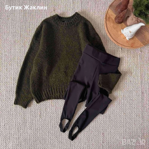 Пуловер меко плетиво и клин, снимка 1