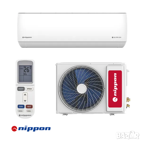 Инверторен климатик Nippon KFR 12DC SILVER ION 2, 12000 BTU, Клас А++ с Включен монтаж, снимка 1