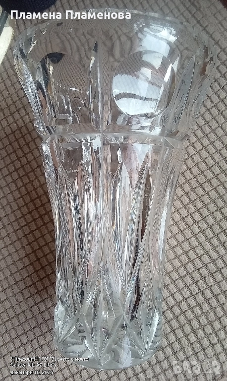 КРИСТАЛНА ВАЗА, снимка 1