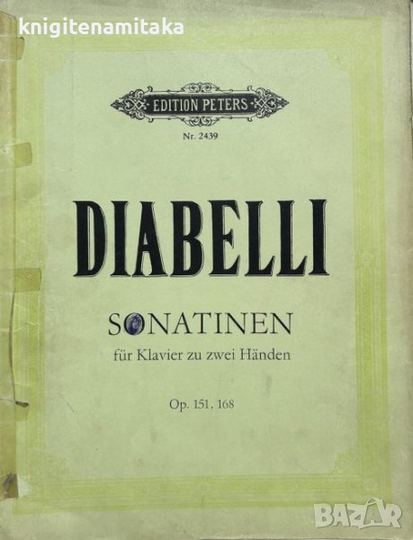 Diabelli. Sonatinen für Klavier zu zwei Händen Op. 151, 168, снимка 1