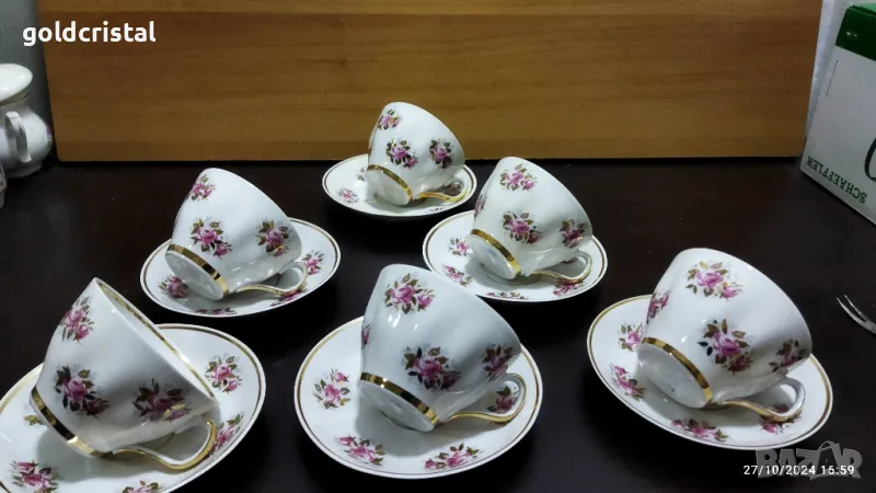 Стар руски порцелан чаши за чай , снимка 1