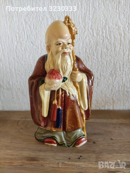 Статуетка алабастър на Китайски мъдрец., снимка 1