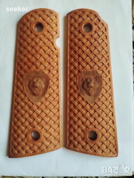Дървени чирени за пистолет Colt 1911, снимка 1