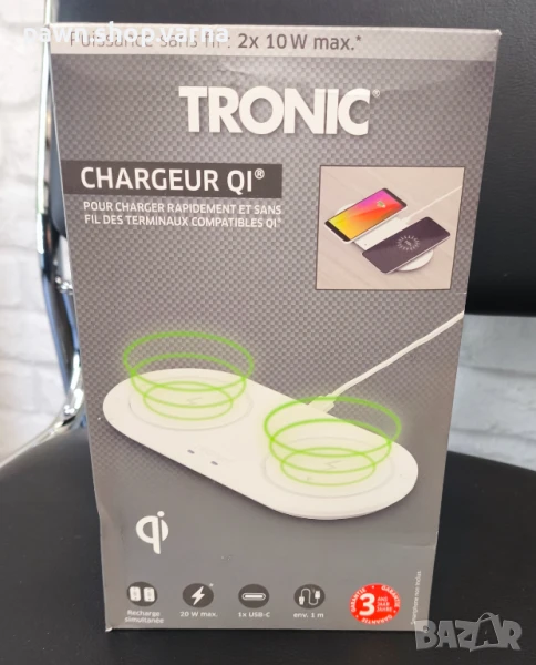 Безжично зарядно устройство Tronic QI – НОВО, снимка 1