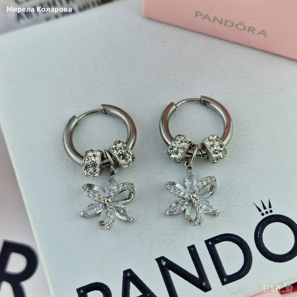 Обеци “Цветна Елегантност” – медицинска стомана, снимка 1