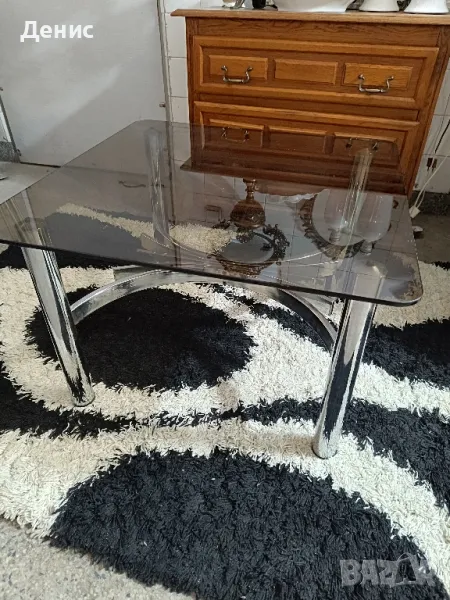 маса стъкло и метал немска 2471, снимка 1