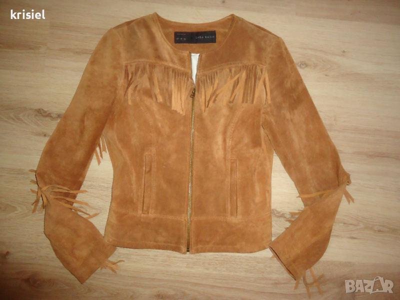 ZARA--СТРАХОТНО ВТАЛЕНО ЯКЕ ЕСТЕСТВЕН ВЕЛУР--S номер, снимка 1