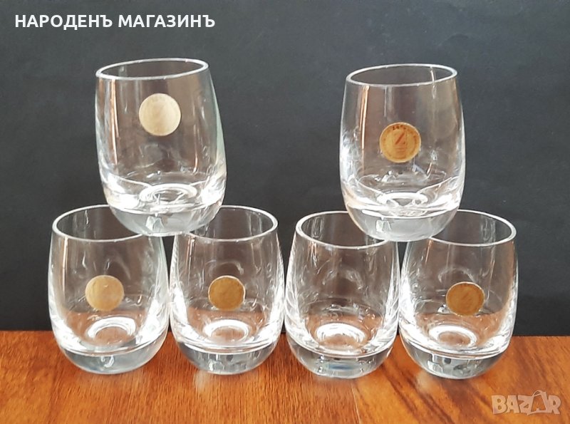НЕМСКИ кристални чаши за ракия сервиз кристал, снимка 1