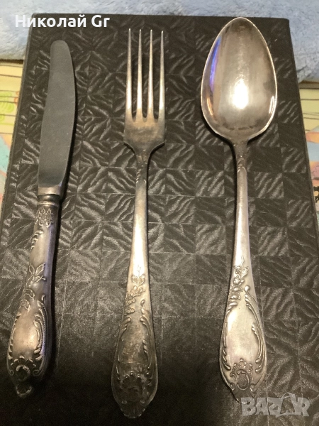 Сервиз за маса посребрен  произведено вСССР  , снимка 1