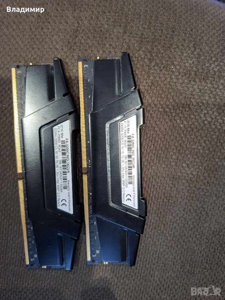 Рам памет 2х8гб ддр4 3200mhz G-skill, снимка 1