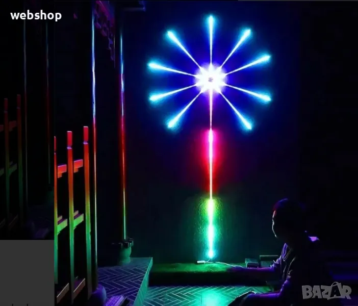 RGB Лента с ефект на фойерверка подходяща за коледна украса, снимка 1