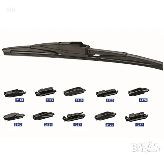 Задна чистачка+ накрайници, 32,5см, Чистачка банан, универсална- 13", снимка 1