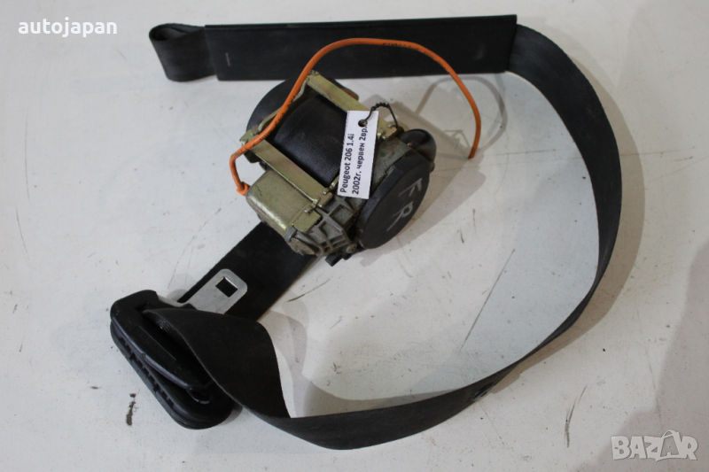 Преден десен предпазен колан Пежо 206 1.4и 2врати 02г Peugeot 206 1.4i 2002, снимка 1