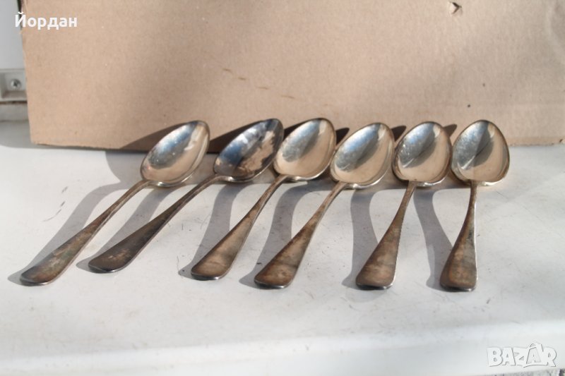 6 броя посребрени лъжици, снимка 1