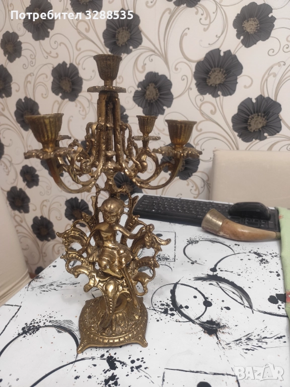 Месингов свещник, снимка 1