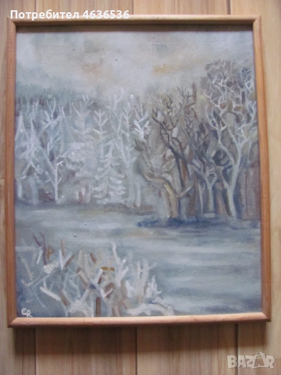 Красива Картина масло, платно ,художник Силвия Радева,подпис, снимка 1