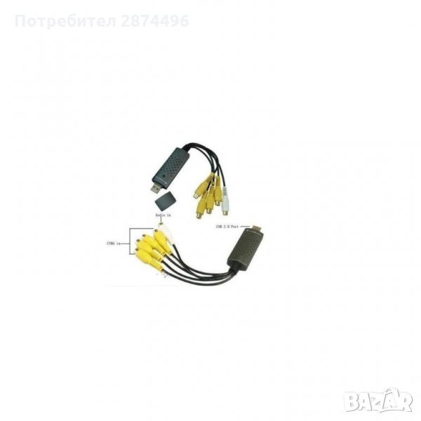 0128 4 канален USB Capture DVR платка за видеонаблюдение Easy CAP, снимка 1
