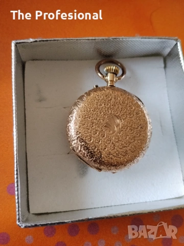 Джобен златен часовник, снимка 3 - Антикварни и старинни предмети - 53720179