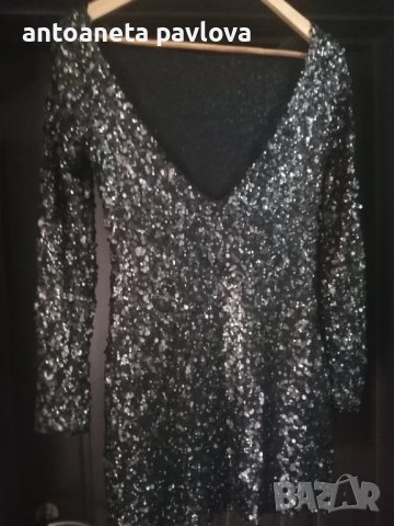 Рокля с пайети и по-дълбок гръб, снимка 5 - Рокли - 41963217