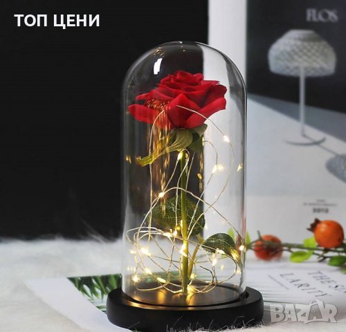 Светеща вечна роза в стъкленица, снимка 2 - Романтични подаръци - 39323990