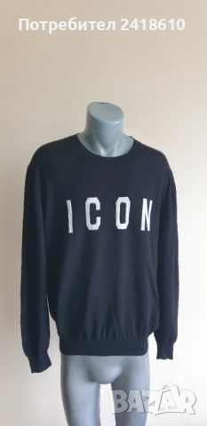 DSQUARED2 ICON  Wool Knit Mens Size XL/2XL  ОРИГИНАЛ! Мъжки Вълнeн тънък Пуловер!, снимка 3 - Пуловери - 52028485