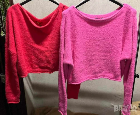 Кроп модел Кашмирен пуловер  , снимка 3 - Блузи с дълъг ръкав и пуловери - 50922420