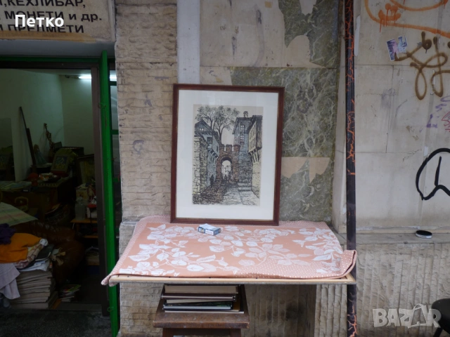 Стара картина  Сузи Аронова  69 / 55 см  , снимка 4 - Антикварни и старинни предмети - 53397399