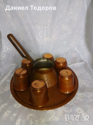 Стар Меден Сервиз за - Кафе , Вино, Ракия - 8 части, снимка 10 - Декорация за дома - 52367108