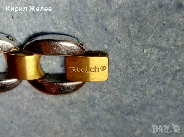 SWATCH AG 2001 SWISS Марков ШВЕЙЦАРСКИ КВАРЦОВ ЧАСОВНИК КРАСИВ СТИЛЕН БЛАГОРОДНА СТОМАНА 48699, снимка 3 - Дамски - 48075539