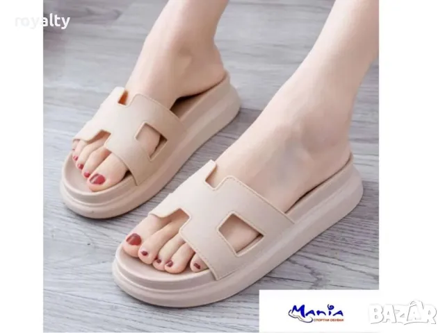 Дамски чехли на платформа 