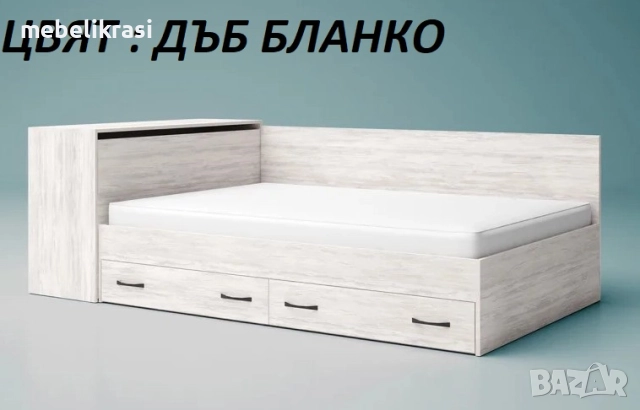 Легло ” Анди” с чекмеджета и ракла за м-к 120/190 см. , снимка 3 - Спални и легла - 28025390