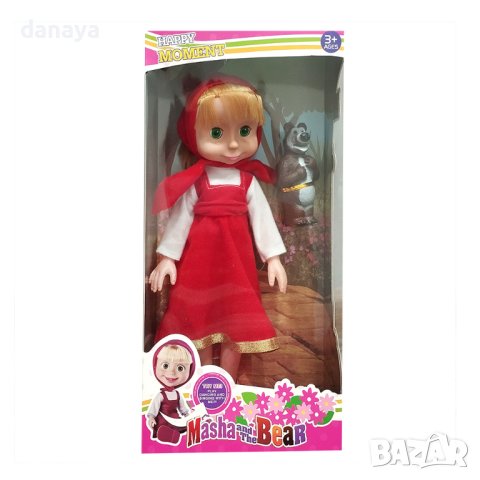 4087 Детска играчка кукла Маша и Мечока с мелодия, 33см, снимка 4 - Кукли - 42344548
