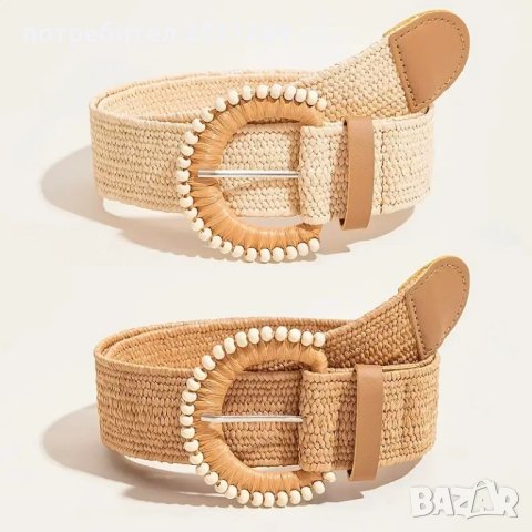 Нова дамска лятна плетена чанта с пискюл, снимка 9 - Чанти - 50573526