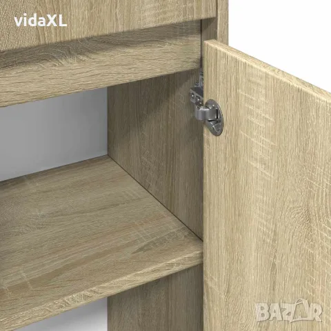 vidaXL Шкаф за баня, дъб сонома, 30x30x95 см, инженерно дърво, снимка 8 - Шкафове - 56148236