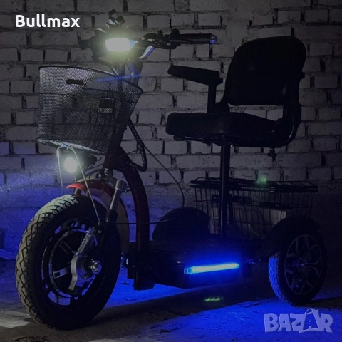  Електрическа триколка Fullmax H1 Traffic 750W, 48V/12Ah, Предно Предаване, Подсилена, 3 скорости, снимка 2 - Инвалидни скутери - 52569932