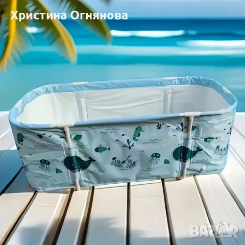 Сгъваема преносима вана XXL с възглавница и топлоизолация – Комфорт и удобство в малката баня, снимка 5 - Душ кабини и вани - 52845327