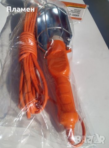 Подвижна работна лампа с кабел 10 м. Е 27 крушка 60 W с кука, снимка 8 - Други инструменти - 35670330