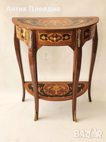 Конзолна маса с инкрустации, снимка 4 - Маси - 51655696